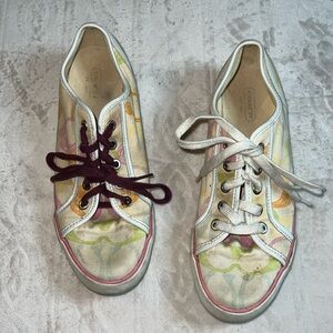 Coach Signature scribble‎ print low top sneakers